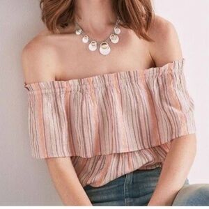 Lucky Brand Top Women’s Medium Multicolor Off Shoulder NWT